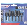 Metal and wood burrs, DEDRA 07F501 6pcs set, 6mm shank, HCS