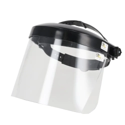 Scut facial din policarbonat cu vizor, casca DEDRA BHST02, poziție reglabilă, dimensiuni 20x32 cm