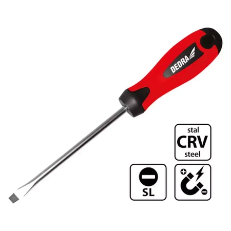 Screwdriver slotted 4x100mm, CrV