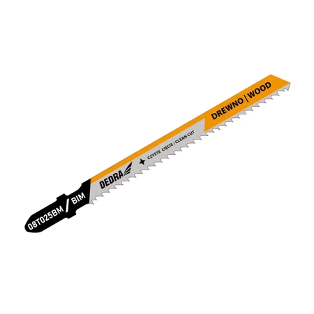 DEDRA 08T025BM puidule mõeldud puusaagilõiketerad, pööratud hammas 100/75mm, BIM, T-tera, puhas lõikamine, 2tk, 2tk