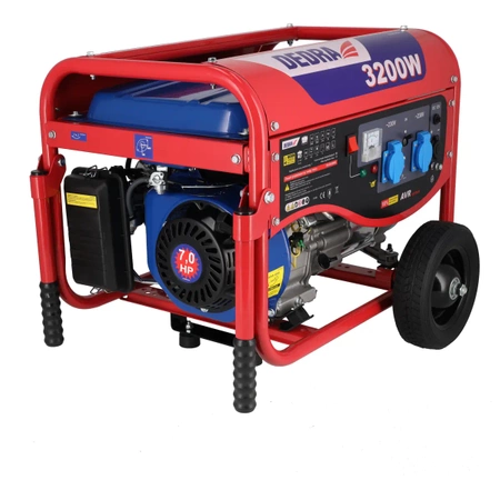 Agregat prądotwórczy, generator DEDRA DEGB3600K moc max. 3,2kW, 3200W, moc 2,8kW 2800W, miedziane uzwojenie silnika