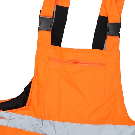 Reflexní zateplené kalhoty s laclem vel. XXXL,oranžové
