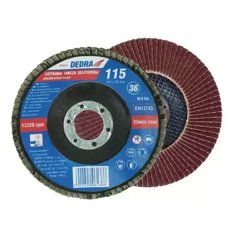 Vėduoklinis šlifavimo diskas (lapelinis šlifavimo diskas) 115x22mm 80