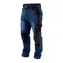 Spodnie jeans, dżinsy robocze, spodnie z denimu DEDRA BH45SP-LD gramatura 280g/m2, rozmiar LD