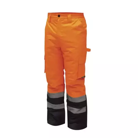 Pantaloni căptuşiți reflectorizanți în mărime XXL, portocaliu