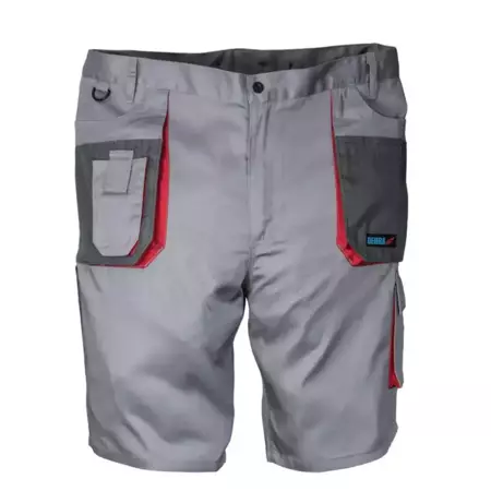 Pantaloni scurți de protecție mărimea M, gri, gramaj 190g/m2, 20% poliester 80% bumbac
