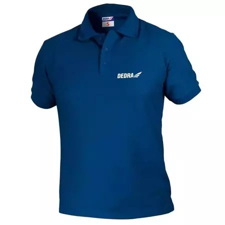Мужская рубашка-поло DEDRA BH5PG-S S, темно-синий, 35% хлопок + 65% полиэстер