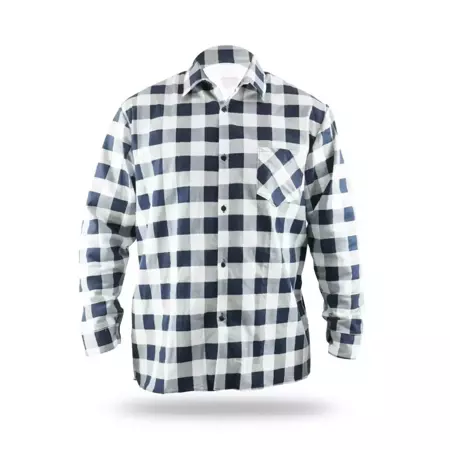 DEDRA BH51F3-XXL темно-синяя и белая фланелевая рубашка, размер XXL, 100% хлопок