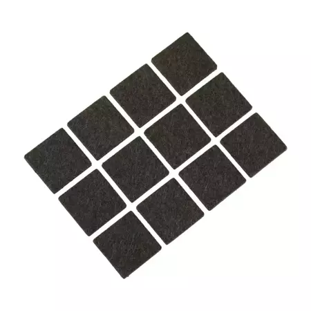 Samolepilne blazinice iz filca DEDRA M311.204 12 kosov, kvadratne 25 mm